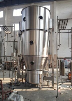 Pharmaceutical Fluid Bed Dryer For Powder Vertical Type 1100kg / Batch 2.2 KW