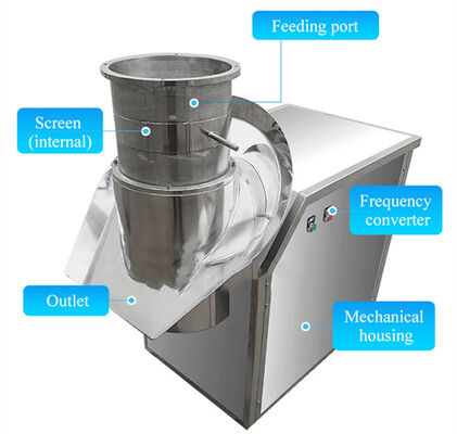 Extruding Rotating Granulating Machine Mill Feed Processing 400kg / H
