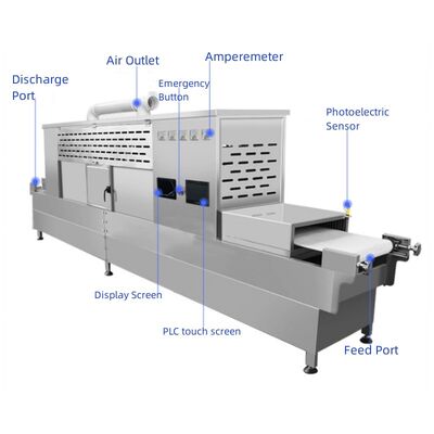 Continuous Industrial Conveyor Mesh Belt Dryer For Vegetable Seaweed Herb Coconut