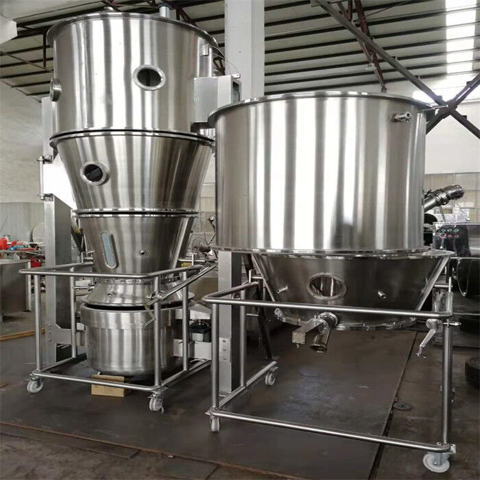 FBC-100 Electric Fluidized Bed Coater Powder Coating Drum New Steam Heating Source 700mm Diameter