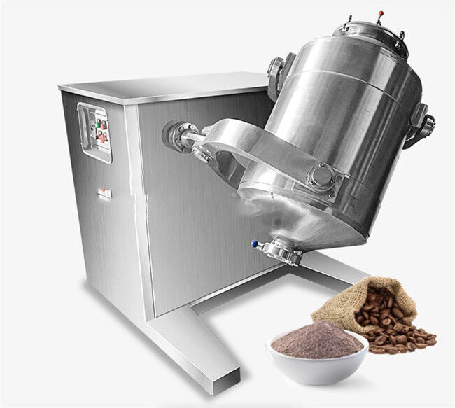 Rotary 3D Drum Multi Direction Mixer Moving Ribbon Blender Machine For Herbal Powder