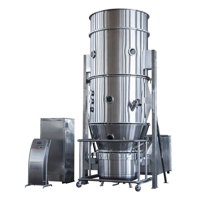 Efficiency FG Series Fluid Bed Granulator Customized Voltage Full SUS304/316 No Powder Leaking